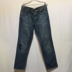 EDDIE BAUER BOYFRIEND EMBROIDERED JEANS